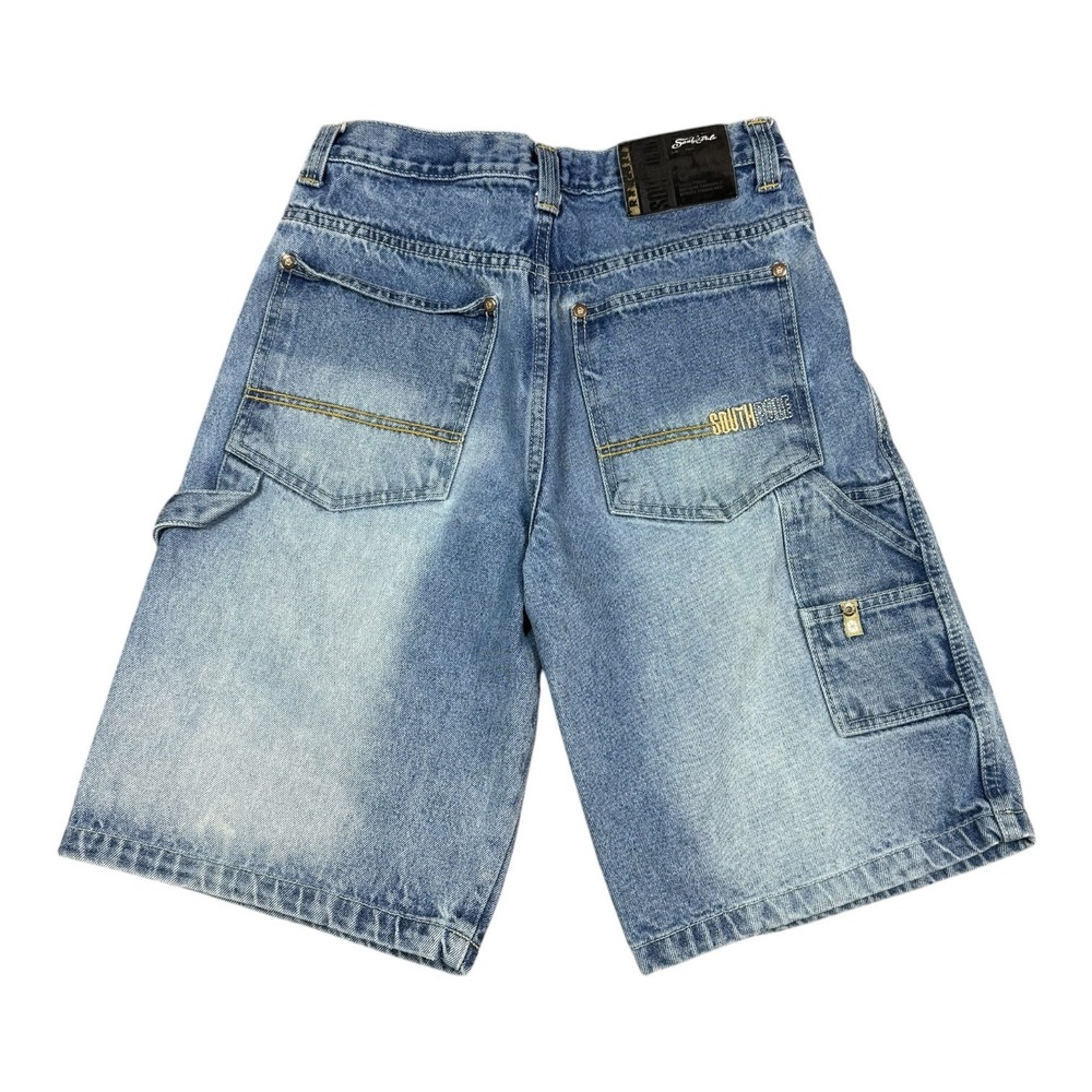 2000s Southpole 100% Cotton Embroidered Carpenter Denim Shorts Youth 18